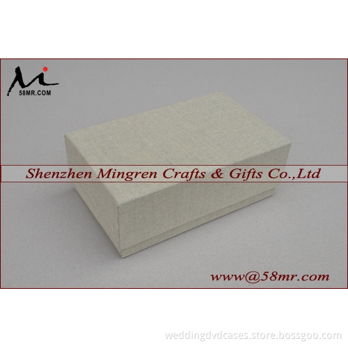 Nice Wedding Fabric Linen Cardboard Photo Storage Gift Box Packaging